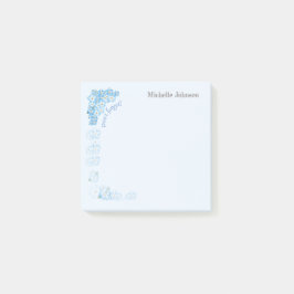 Bloco De Notas Pad Personalizado bonito Esquece-me-não