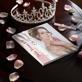 Bloco De Notas Pad Personalizado de Autografo Glitter Pastel