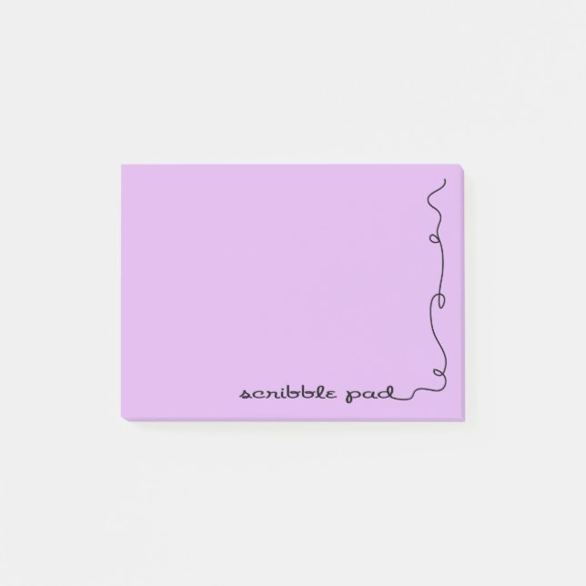 Bloco De Notas Pad Roxo Escrivado (Frente)