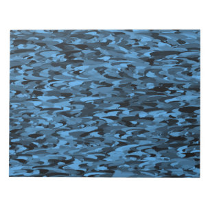 Bloco De Notas Padrão Abstrato Azul Preto