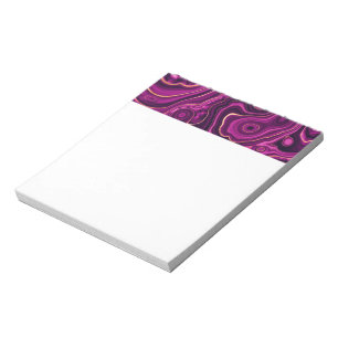 Bloco De Notas Padrão Abstrato Colorido Roxo Luxo Glam