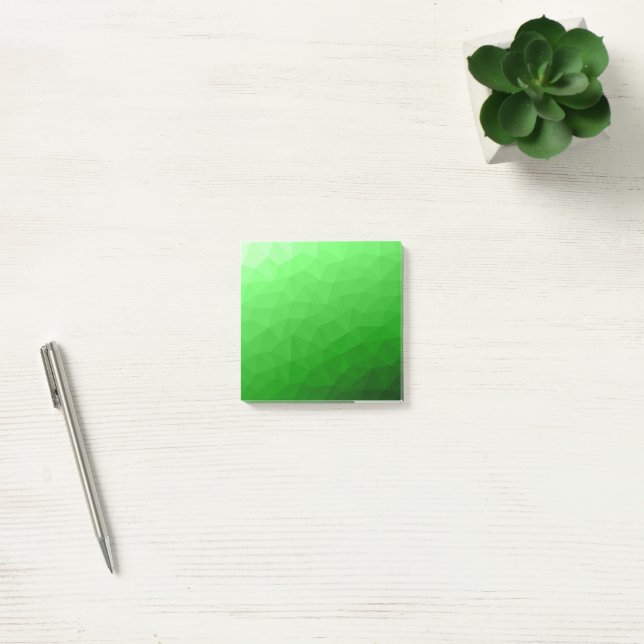 Bloco De Notas Padrão brilhante de malha geométrica verde-claro (Escritótio)