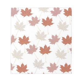 Bloco De Notas Padrão Castanho Vermelho Autumn Folha Folha Y2K