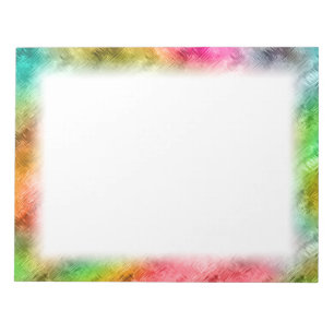 Bloco De Notas Padrão Colorido de Vidro Cristal