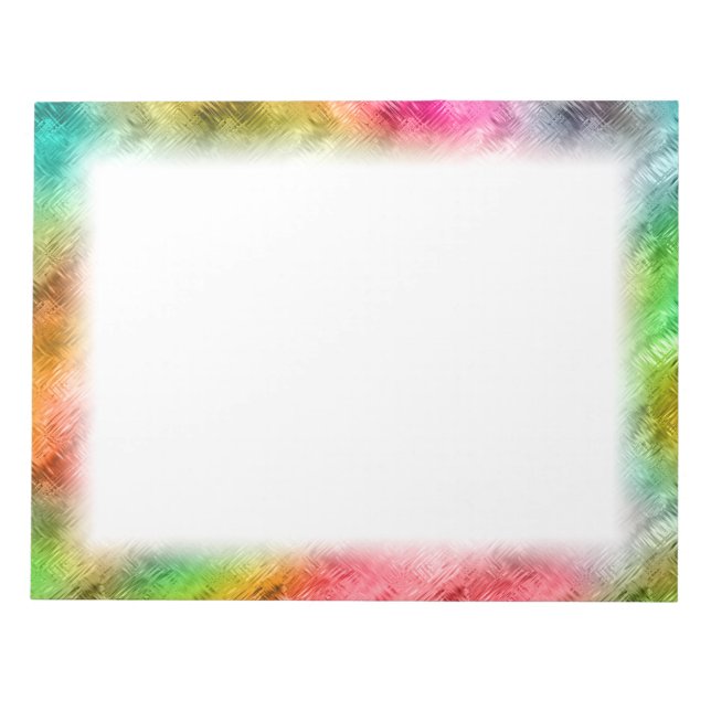 Bloco De Notas Padrão Colorido de Vidro Cristal (Frente)