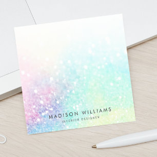 Bloco De Notas Padrão Colorido Glitter Pastel Bokeh Girly