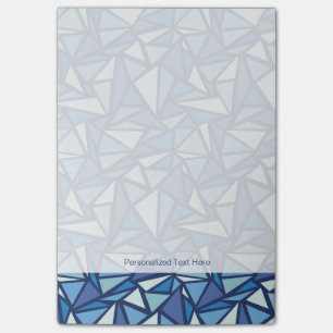 Bloco De Notas Padrão Crítico de Gelo Abstrato azul