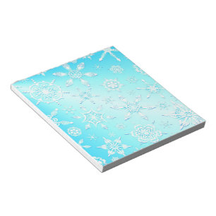 Bloco De Notas Padrão Crystal Snowflakes