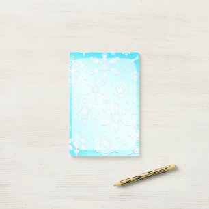Bloco De Notas Padrão Crystal Snowflakes