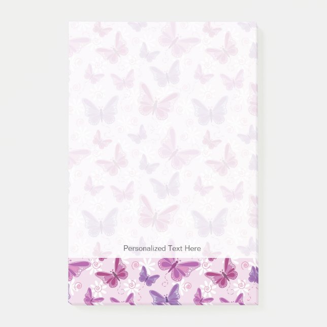 Bloco De Notas padrão da borboleta 3 (Frente)