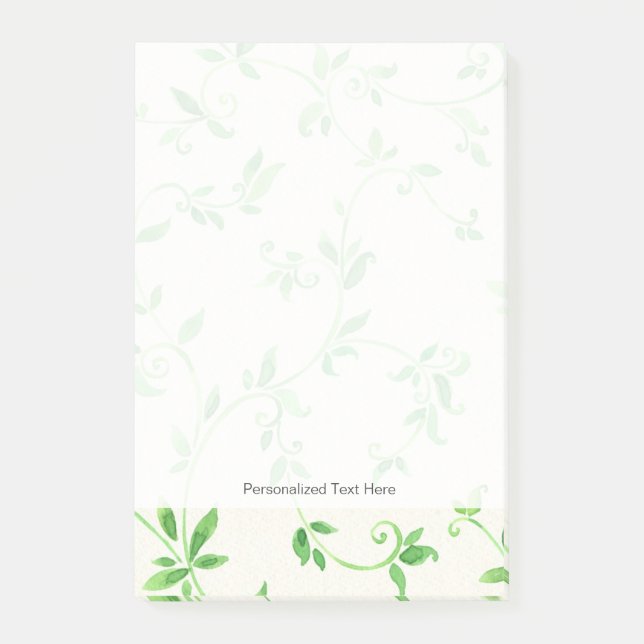 Bloco De Notas Padrão das folhas aquáticas (Frente)