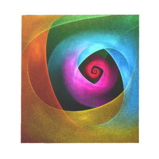 Bloco De Notas Padrão de Abstrato de Arte Azul Cor-de-Cor-de-Cor