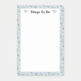 Bloco De Notas Padrão de abstrato de diamante elegante