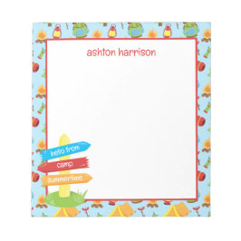 Bloco De Notas Padrão de acampamento de verão bonito