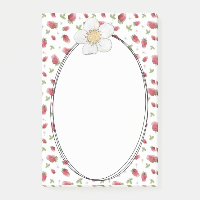 Bloco De Notas Padrão de Aquarelas Vermelhas (Frente)