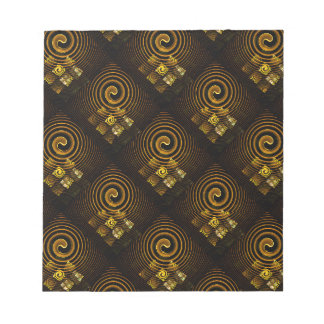 Bloco De Notas Padrão de Arte Abstrata Boho Elegante Moderno Dour