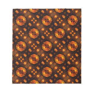 Bloco De Notas Padrão de Arte Abstrata Boho Moderno Elegante Dour