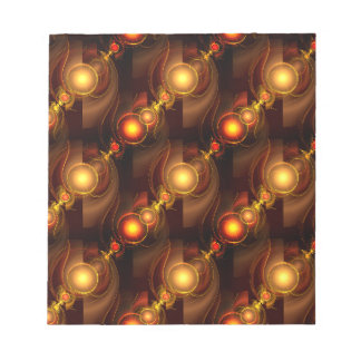 Bloco De Notas Padrão de Arte Abstrata Boho Moderno Elegante Dour