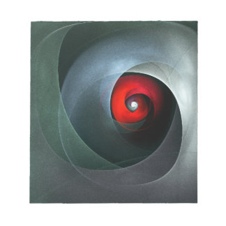 Bloco De Notas Padrão de Arte Moderna Abstrato de Roteiro Vermelh