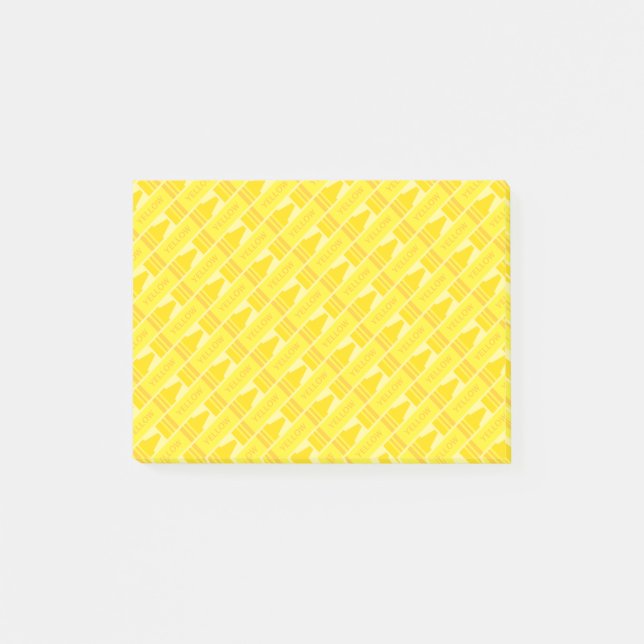 Bloco De Notas Padrão de Artsy Crayon Amarelo-Bonito (Frente)