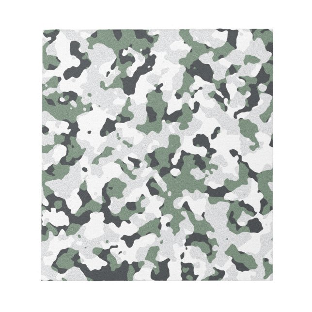 Bloco De Notas Padrão de camuflagem verde (Frente)