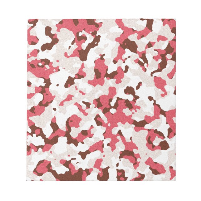 Bloco De Notas Padrão de camuflagem vermelha (Frente)