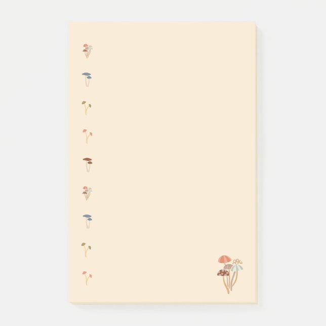 Bloco De Notas Padrão de Cogumelos (Frente)