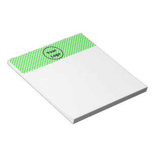 Bloco De Notas Padrão de conselho do verificador verde e branco