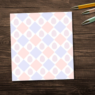 Bloco De Notas Padrão de Diamante de Páscoa com Ovos Decorados