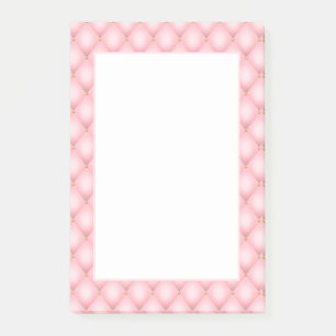 Bloco De Notas Padrão de Diamante Tufado de Luxo Rosa