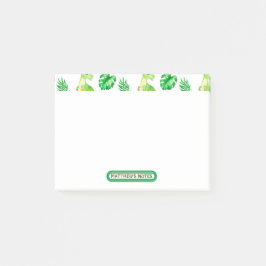 Bloco De Notas Padrão de Dinossauro da Selva de Cor Verde Cura