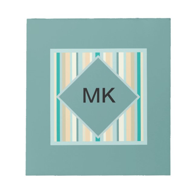 Bloco De Notas Padrão de faixas de praia (Frente)