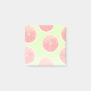Bloco De Notas Padrão de Fatias de Toranja Rosa