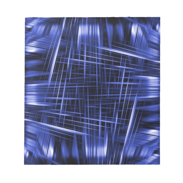 Bloco De Notas Padrão de feixes de luz azul (Frente)