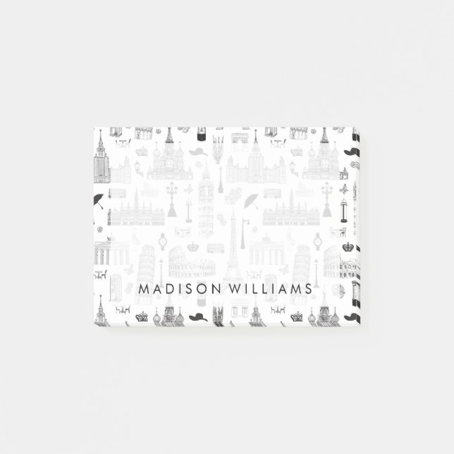 Bloco De Notas Padrão De Férias Na Europa (Frente)