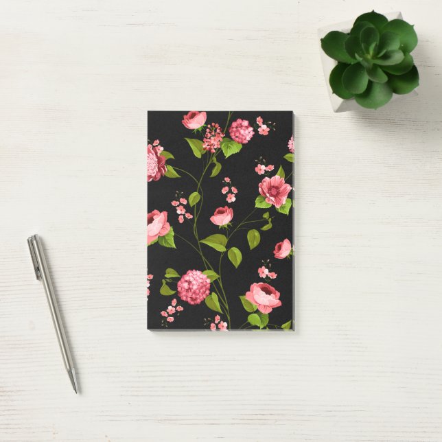 Bloco De Notas Padrão de Flores 18 (Escritótio)