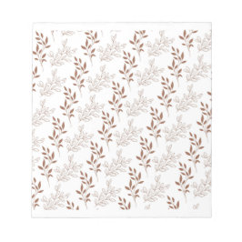 Bloco De Notas Padrão de Folha de Folha Vermelha Castanha