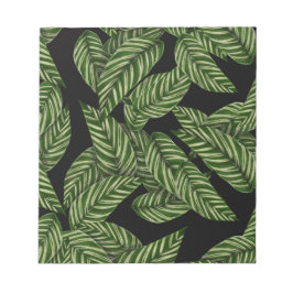 Bloco De Notas Padrão de Folhas Tropicais