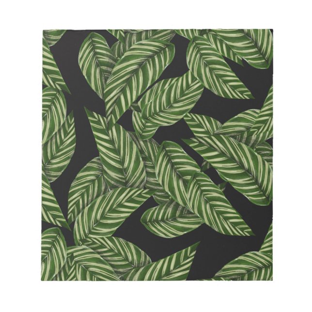 Bloco De Notas Padrão de Folhas Tropicais (Frente)
