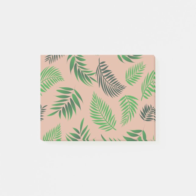 Bloco De Notas Padrão de Folhas Tropicais 10 (Frente)