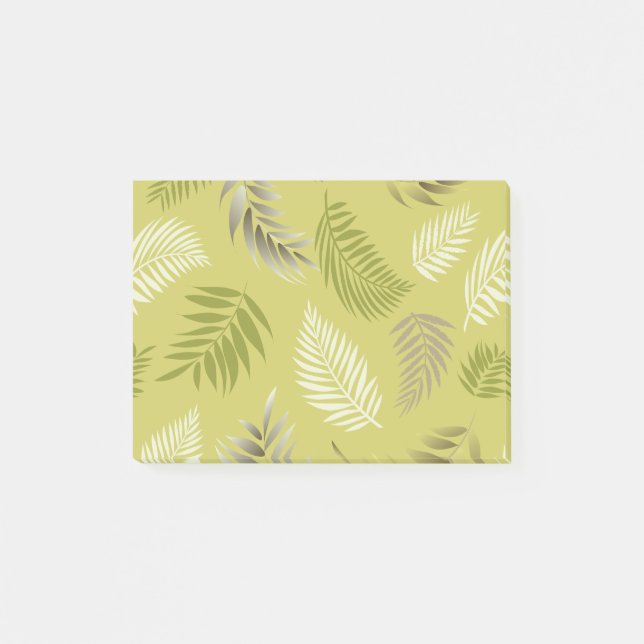 Bloco De Notas Padrão de Folhas Tropicais 17 (Frente)