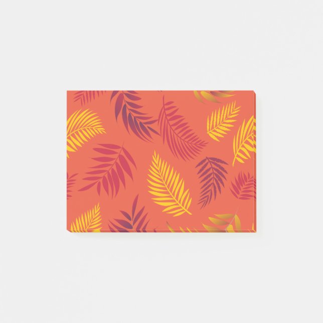 Bloco De Notas Padrão de Folhas Tropicais 18 (Frente)