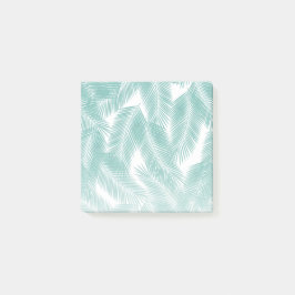 Bloco De Notas Padrão de Folhas Tropicais Verdes