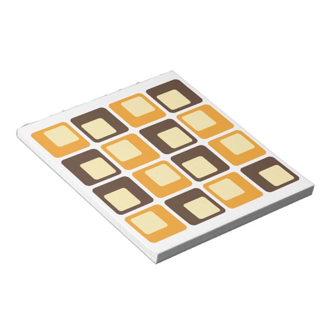 Bloco De Notas Padrão de Formas Retro Quadradas 70s (Inclinado)