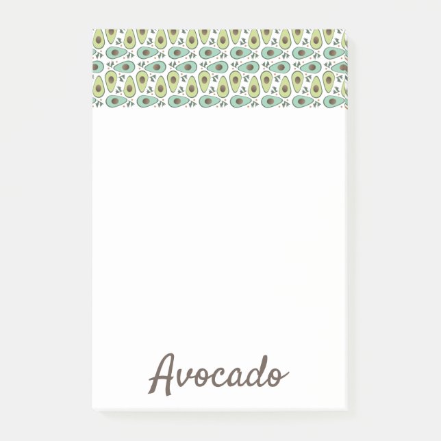 Bloco De Notas Padrão de Fruta Abacate  (Frente)