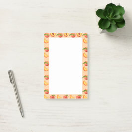 Bloco De Notas Padrão de Fruta de Pêssego