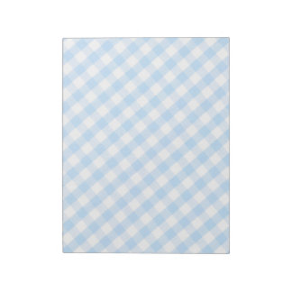 Bloco De Notas Padrão de gingham azul claro