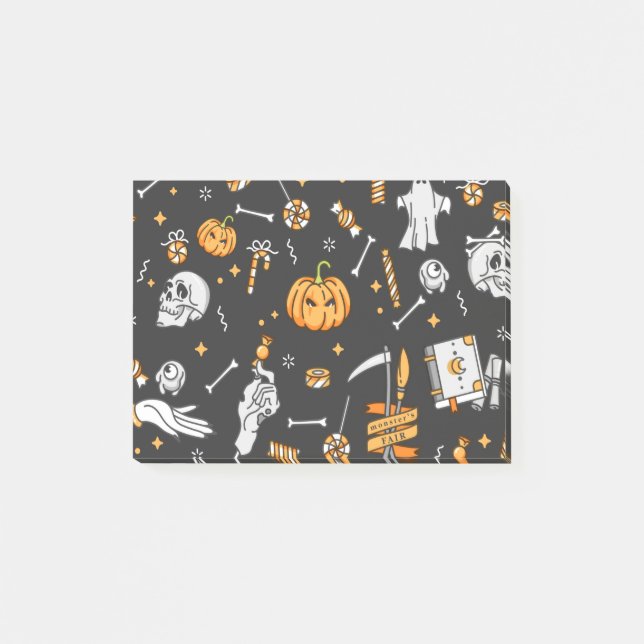 Bloco De Notas Padrão de Halloween 2 (Frente)