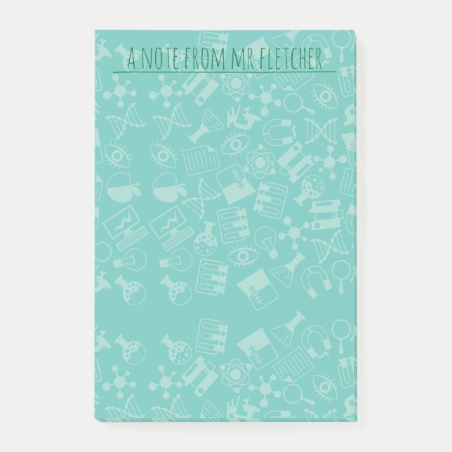 Bloco De Notas Padrão de ícones de ciência personalizados (Frente)