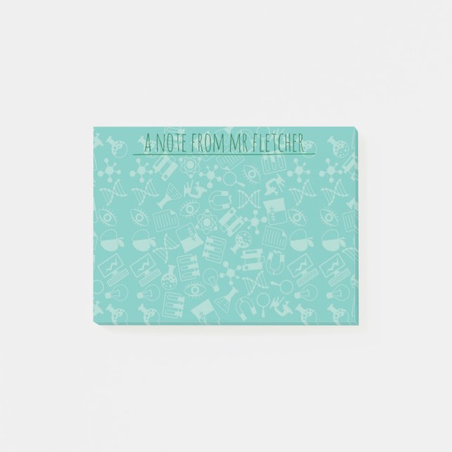 Bloco De Notas Padrão de ícones de ciência personalizados (Frente)